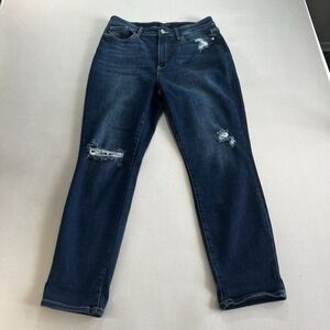 Judy Blue Boyfriend Distressed Jeans Dark size 11/30 W32 L28.5